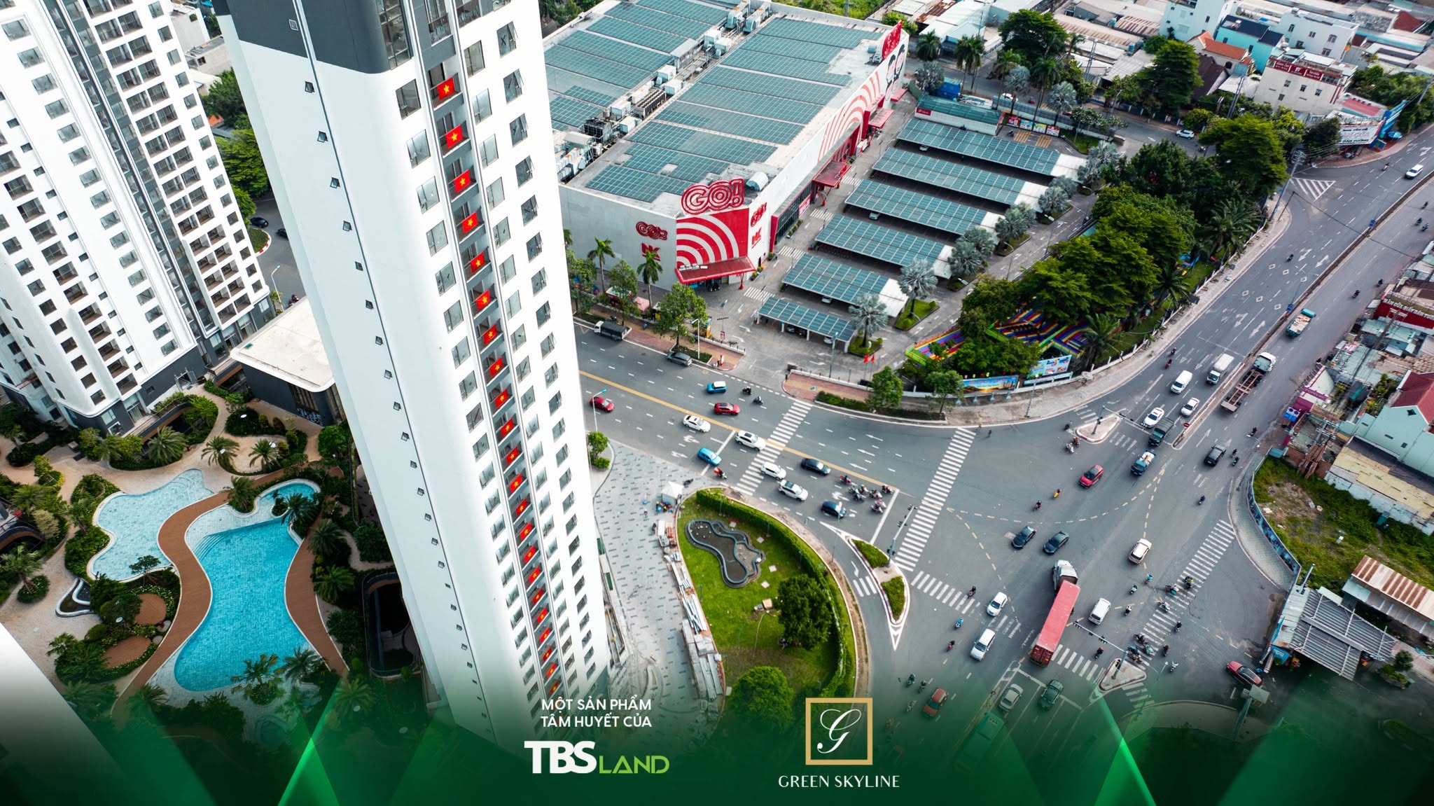 vị trí green skyline dĩ an