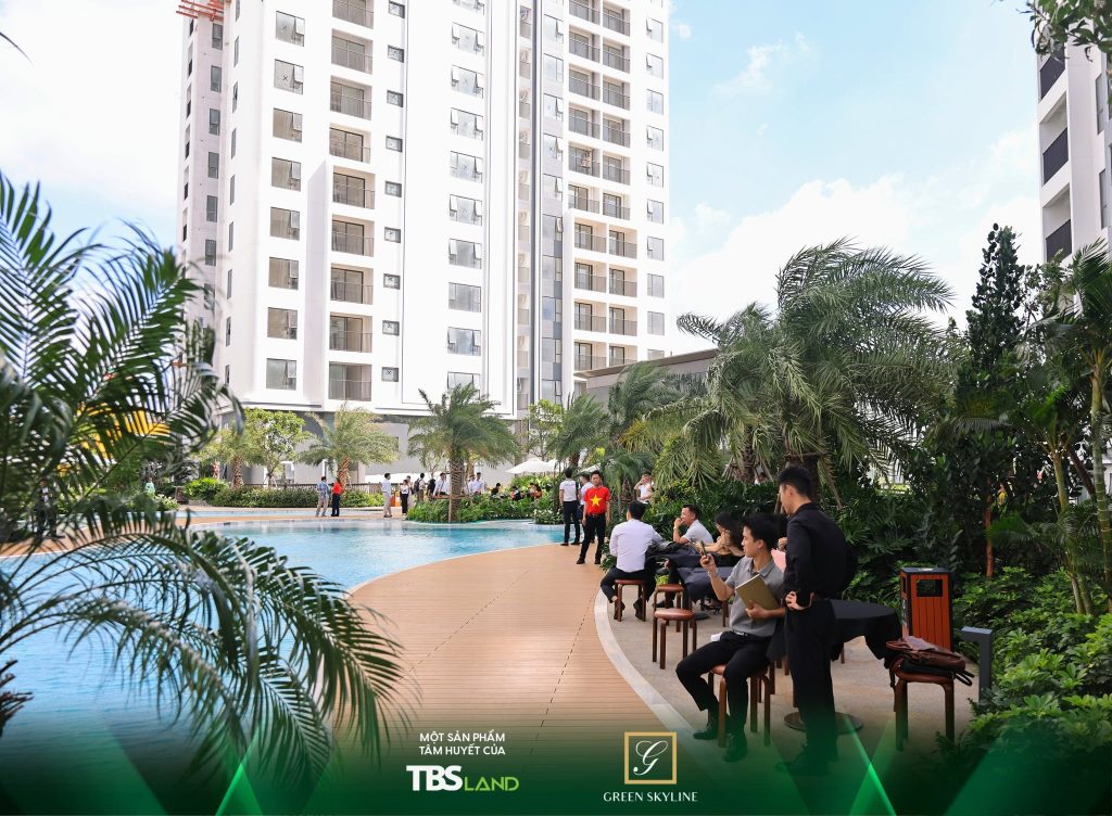 View tiện ích nội khu Green Skyline cực chill