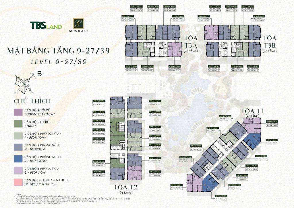 Tầng 9-27 Green Skyline